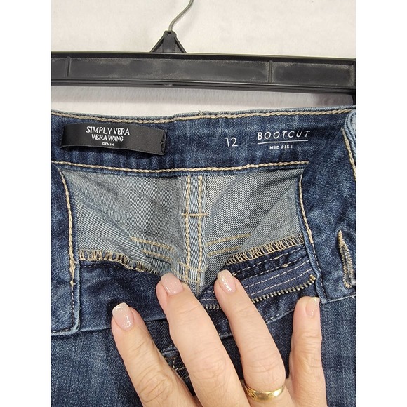 Simply Vera Wang Women Jeans Size 12 Bootcut 36x31 - Picture 6 of 10